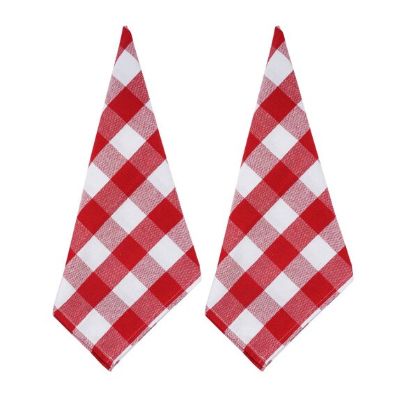 100% Cotton Quality Set of 4 Pack Kitchen Buffalo Check Plaid, Size 20''*30 Inch - Picture 2 of 4